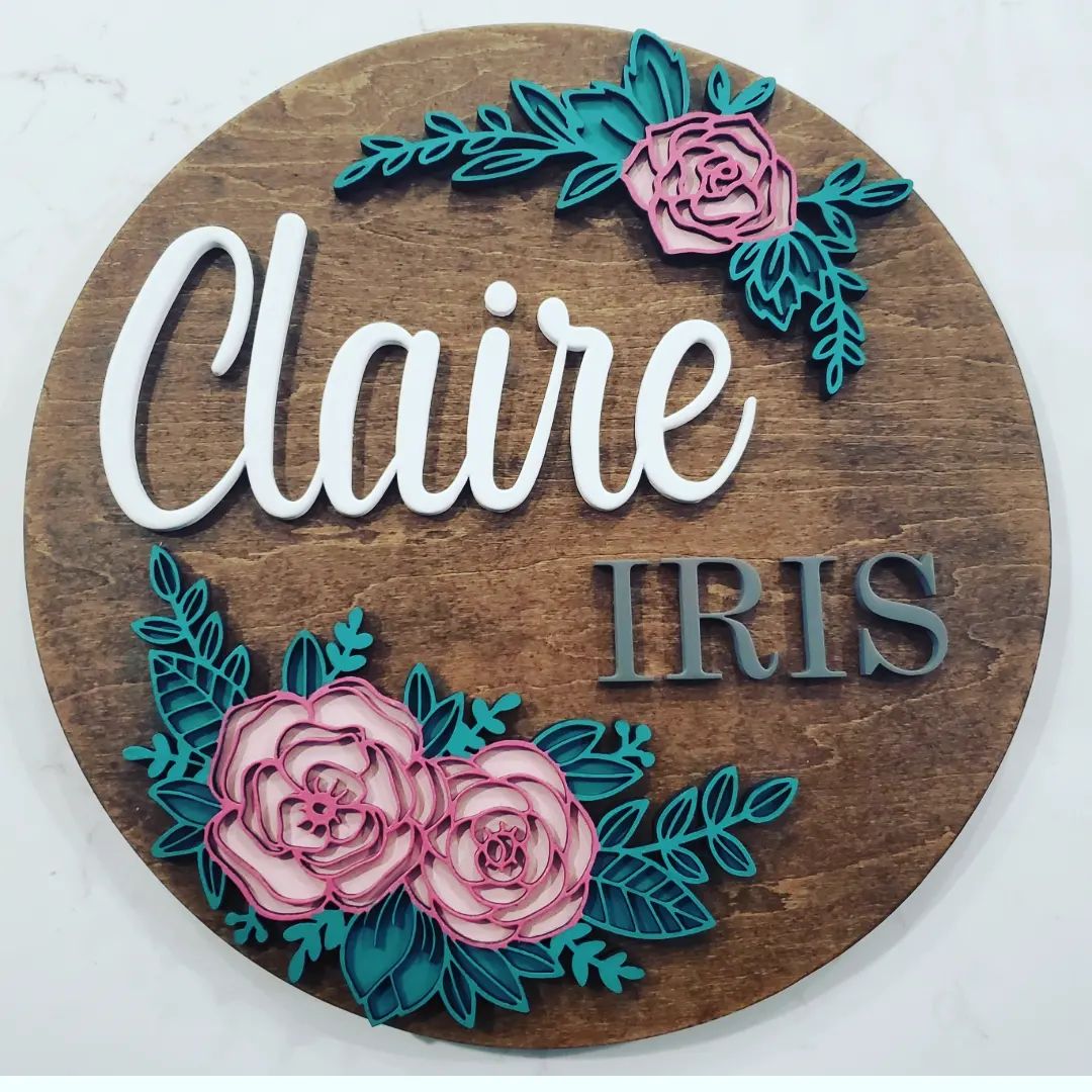 Personalized 24" Custom Cut Name/Word Round