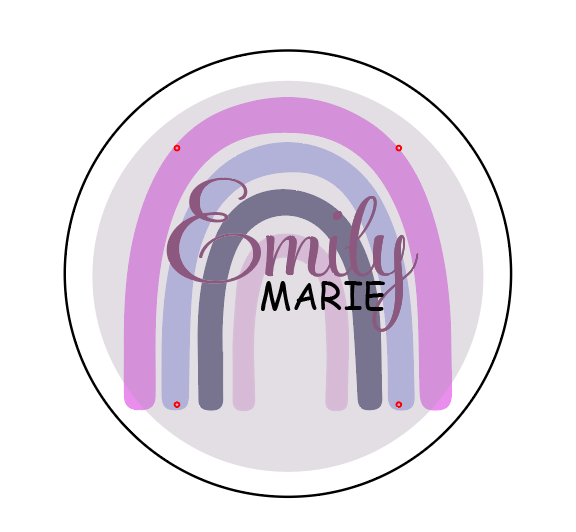 Rainbow Layered name Round